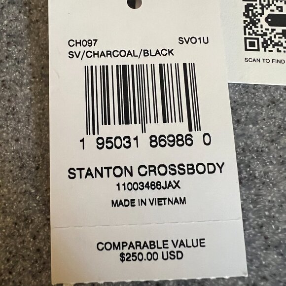 NWT Coach Outlet | Stanton Crossbody Bag | Black Jacquard - Picture 7 of 7